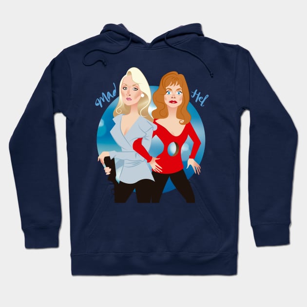 Mad & Hel Hoodie by AlejandroMogolloArt